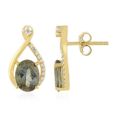 Boucles d'oreilles en argent et Tanzanite non chauffée