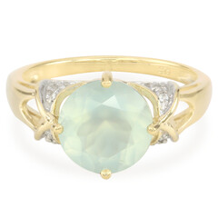 Bague en or et Opale Paraïba