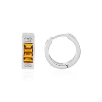 Boucles d'oreilles en argent et Citrine