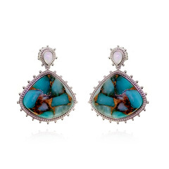 Boucles d'oreilles en argent et Amazonite mosaïque (Dallas Prince Designs)