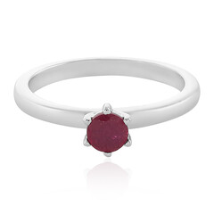 Bague en argent et Rubis de Madagascar