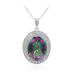 Collier en argent et Quartz mystique