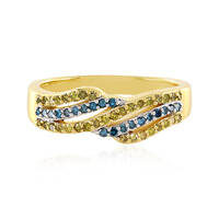Bague en argent et Diamant jaune PK