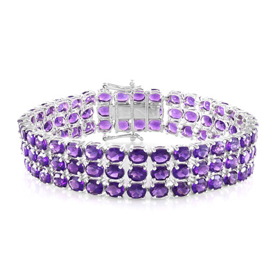 Bracelet en argent et Améthyste de Zambie