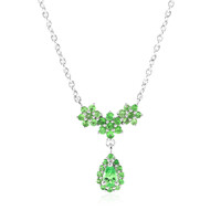 Collier en argent et Grenat Tsavorite