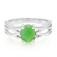 Bague en argent et Chrysoprase impériale