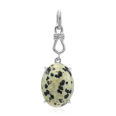Pendentif en argent et Jaspe Dalmatien