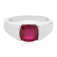 Bague en argent et Rubis de Madagascar
