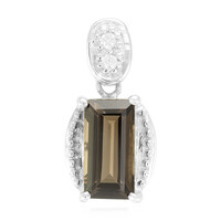 Pendentif en argent et Quartz fumé