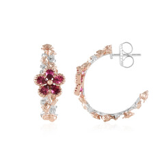 Boucles d'oreilles en argent et Tourmaline rose du Brésil  (Gems en Vogue)