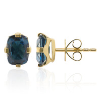 Boucles d'oreilles en or et Topaze bleu de Londres (Tenner Diniz)