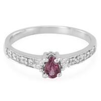 Bague en argent et Tourmaline cuprifère rose