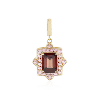 Pendentif en or et Zircon acajou