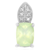Pendentif en argent et Préhnite