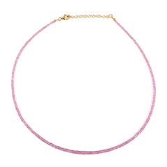 Collier en argent et Saphir parme