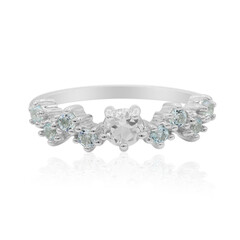 Bague en argent et Topaze blanche