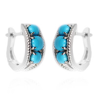 Boucles d'oreilles en argent et Turquoise Sleeping Beauty (Anne Bever)