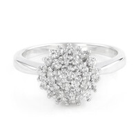 Bague en argent et Topaze blanche