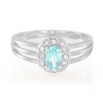 Bague en argent et Apatite bleue