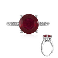 Bague en argent et Rubis de Madagascar