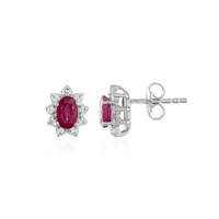 Boucles d'oreilles en argent et Rubis de Madagascar