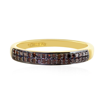 Bague en argent et Diamant rouge I4