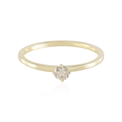 Bague en or et VS2 Diamant Brun