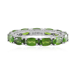 Bague en argent et Diopside de Russie