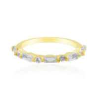 Bague en argent et Topaze blanche