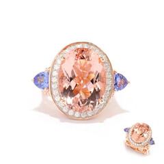 Bague en or et Morganite de Madagascar (Dallas Prince Designs)