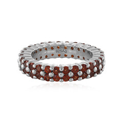 Bague en argent et Grenat du Mozambique