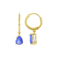 Boucles d'oreilles en argent et Onyx bleu