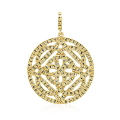Pendentif en argent et Diamant fantaisie