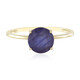 Bague en or et Saphir bleu de Madagascar