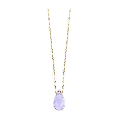 Collier en or et Améthyste Rose de France (dagen)