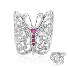 Bague en argent et Rubis