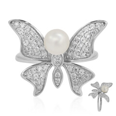 Bague en argent et Perle de culture d'eau douce