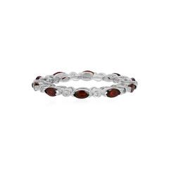 Bague en argent et Grenat du Mozambique