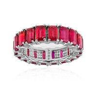 Bague en argent et Rubis de Madagascar