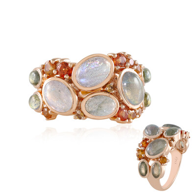 Bague en argent et Labradorite cuivrée de Maniry (KM by Juwelo)