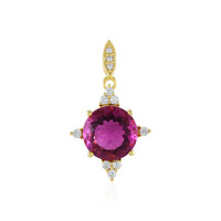 Pendentif en argent et Fluorite rose