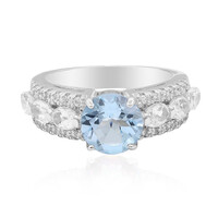 Bague en argent et Topaze bleu ciel