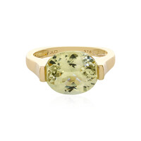 Bague en or et Kunzite jaune canari