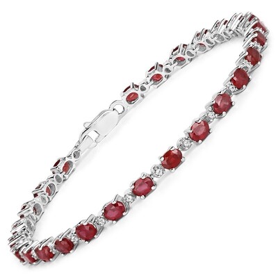 Bracelet en argent et Rubis de Madagascar