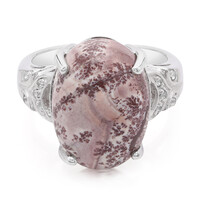 Bague en argent et Jaspe dendritique de Sonora