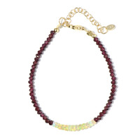 Bracelet en argent et Grenat magenta