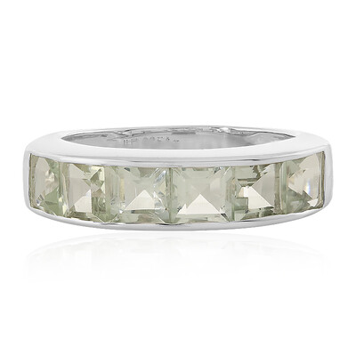 Bague en argent et Améthyste verte