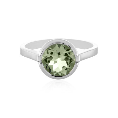 Bague en argent et Améthyste verte