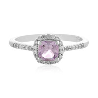 Bague en argent et Améthyste Rose de France