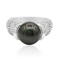 Bague en argent et Perle de culture de Tahiti (TPC)